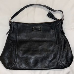 Kate Spade black leather shoulder bag